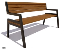 Скамейка уличная Дубна, Сосна 1,2 м