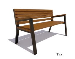 Садово-парковая скамейка «Гамбург», Ангарская сосна 2,0 м, фото 3
