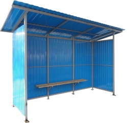 Остановочный павильон "Стандарт", 3500х1700х2500 мм Остановочный павильон "Стандарт", 3500х1700х2500 мм