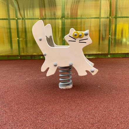 Качалка Кот ВСТ 1255 на 1 пружине для детской площадки, фото 2