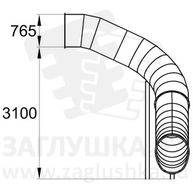 Тоннельная горка длиной 5300 мм и шириной 2920 мм с поворотом в правую сторону, фото 5