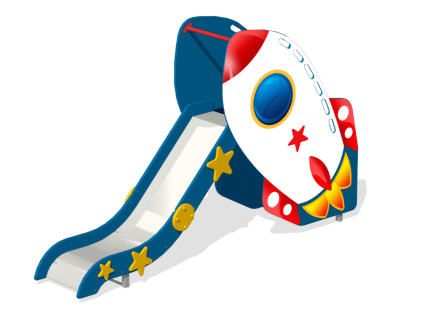 Детская горка Ракета ГР-23 H=1000 для игровой площадки, фото 1