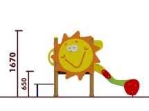 Горка Солнышко 08112 H=650 для детской площадки Горка Солнышко 08112 H=650 для детской площадки