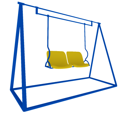Детские качели Малыши CКИ 011-С для уличной площадки, фото 1
