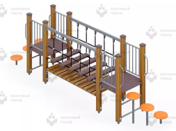 Спортивный комплекс «Переправа» с качающимся мостиком