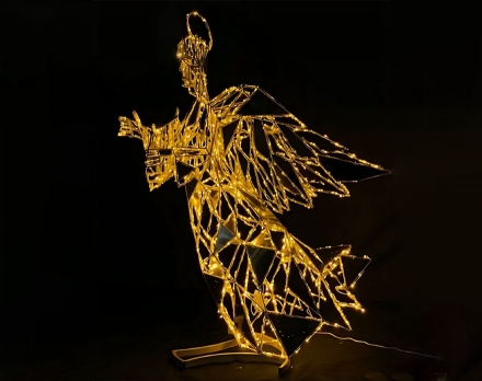 Световая полигональная фигура Ангел a004, фото 1