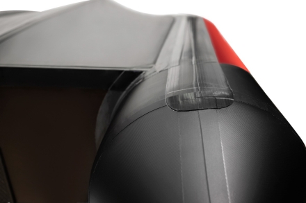 YACHTMAN-360 СК (Яхтман) красный-черный (лодка ПВХ под мотор с усилением), фото 3