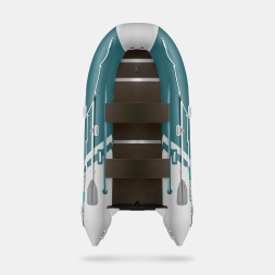 GLADIATOR B 420 LIGHT B Морской зеленый-белый моторная лодка ПВХ Фанерный пайол, фото 3