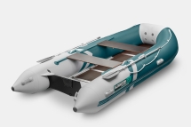 GLADIATOR B 420 LIGHT B Морской зеленый-белый моторная лодка ПВХ Фанерный пайол