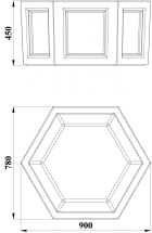 МФ 6.09 Вазон шестигранный