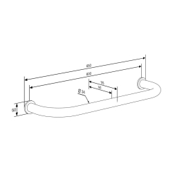 Перекладина шведской стенки и рукохода FLY 600, черная, фото 6