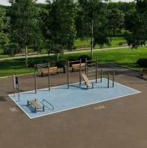 Типовая воркаут площадка НП-1 (50 кв.м)