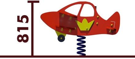 Качалка на пружине Самолет 04049 для детской площадки, фото 2