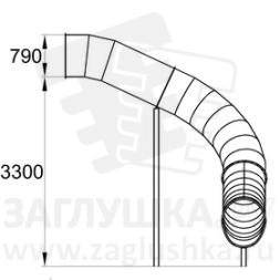 Тоннельная горка высотой 3300 мм с поворотом в правую сторону, фото 5