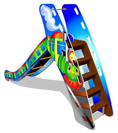 Детская горка Поезд Г040 H=1250 для игровых площадок, фото 2