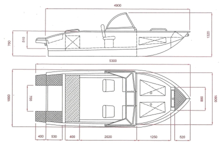 Алюминиевая лодка ALUTON 490 Fish, фото 14