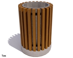 Урна с бетонным основанием Сквер, фото 1 Урна с бетонным основанием Сквер, фото 1