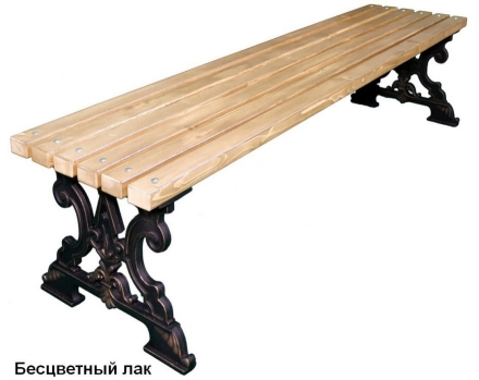 Скамейка парковая Д-6 (банкетка), Лиственница 1,2 м, фото 2