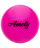Мяч для художественной гимнастики AGB-102, 15 см, розовый, с блестками