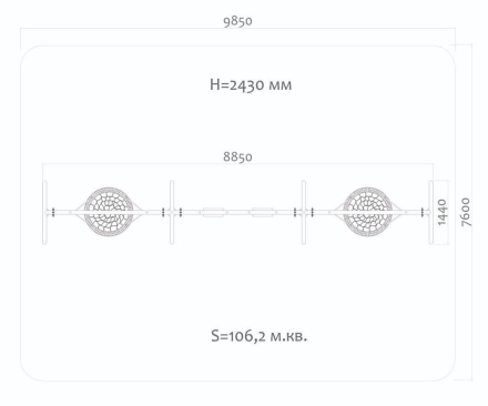 Качели Н24.043012 металлические для детской площадки, фото 2