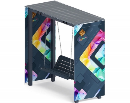 Пергола с диваном Гармония уюта-7 (с поликарбонатом), фото 2