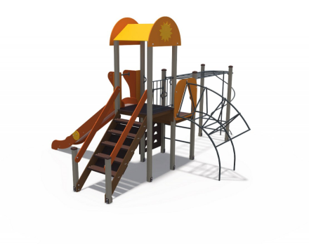 Детский игровой комплекс Солнышко Игра ДИО 03031 Скат металлический Н-1500, фото 2