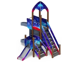 Детская игровая площадка Космопорт Космос ДИК 2.14.04-12 H=750 H=2000, фото 2