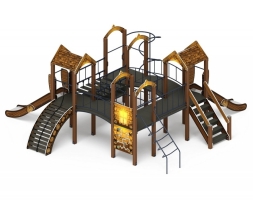 Детская игровая площадка Дворик детства Эко ДИК 2.01.4.01-02 H=1200, фото 2 Детская игровая площадка Дворик детства Эко ДИК 2.01.4.01-02 H=1200, фото 2