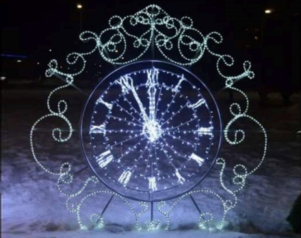Световая фигура Часы 350 см, фото 1