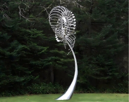 Скульптура из нержавеющей стали Фантазия Стандартный размер, основание из нержавеющей стали, фото 1