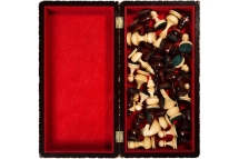 Шахматы резные ручной работы "С Гербом" средние (Россия, дерево, размер 50х25х10 см) Шахматы резные ручной работы "С Гербом" средние (Россия, дерево, размер 50х25х10 см)