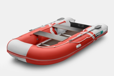 GLADIATOR B 420 LIGHT B Красно-белый моторная лодка ПВХ Фанерный пайол, фото 1