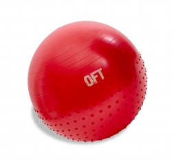 Гимнастический мяч 65 см с массажным эффектом красный, фото 1