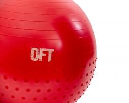 Гимнастический мяч 65 см с массажным эффектом красный, фото 2