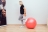 Гимнастический мяч 65 см с массажным эффектом красный