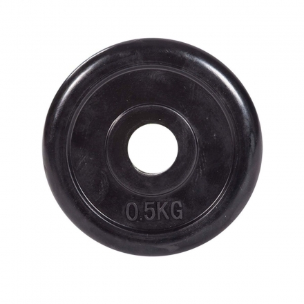 Диск обрезиненный ZSO черный Classic  D-26,  0,5 кг, фото 1