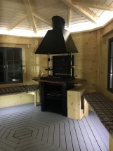 Барбекю-гриль «пристенный» вариант Барбекю-гриль «пристенный» вариант