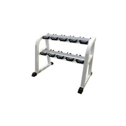 Стойка для хранения профессиональных гантелей Barbell МВ 1.1 на 5 пар белый, фото 1