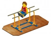 Брусья гимнастические &quot;Гимнаст&quot; мужские массовые (шпон красного дерева)