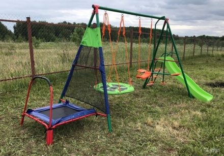 Детский комплекс с горкой и батутом MTS-01, фото 12