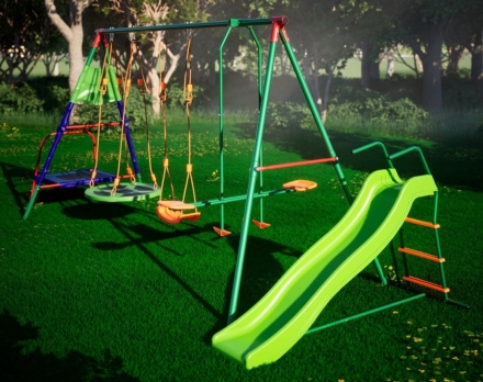 Детский комплекс с горкой и батутом MTS-01, фото 8