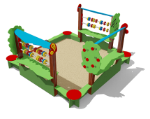 Песочница ВСТ 5659 со счетами для детской площадки Песочница ВСТ 5659 со счетами для детской площадки