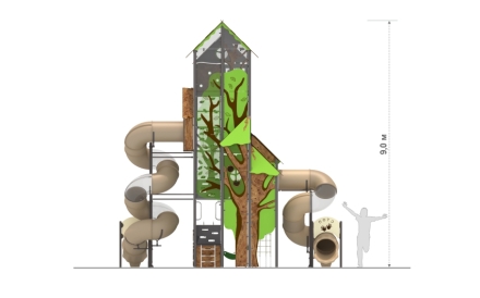 FUN-terra Игровой комплекс Башня &quot;СКВОРЕЧНИК&quot; БС-01 детский, фото 5