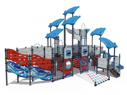 Детский городок &quot;Корабль&quot; с канатными сетками ДГ3020.10.02, фото 1