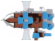 Детский городок &quot;Корабль&quot; с канатными сетками ДГ3020.10.02