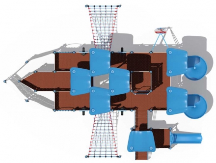 Детский городок &quot;Корабль&quot; с канатными сетками ДГ3020.10.02, фото 5