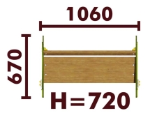Скамейка детская Крокодил 26015 для игровой площадки