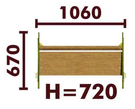 Скамейка детская Крокодил 26015 для игровой площадки, фото 2
