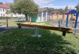 Качели-балансир Аллюр КЧ102.00.1 зеленый для детской уличной площадки, фото 4