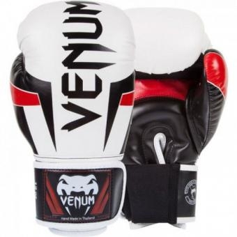 Перчатки боксерские Venum &quot;Elite&quot; Boxing Gloves - White/Black/Red, фото 1